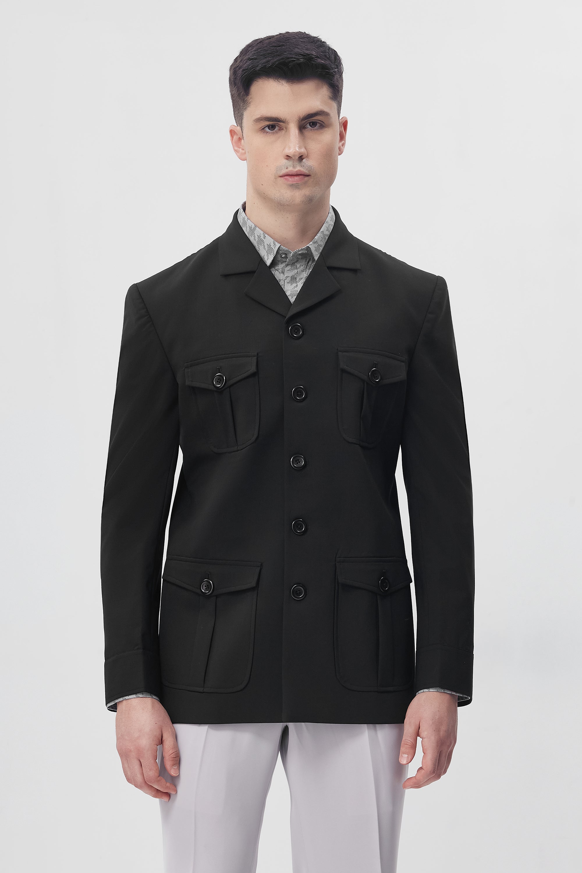 Black Terrain Shacket