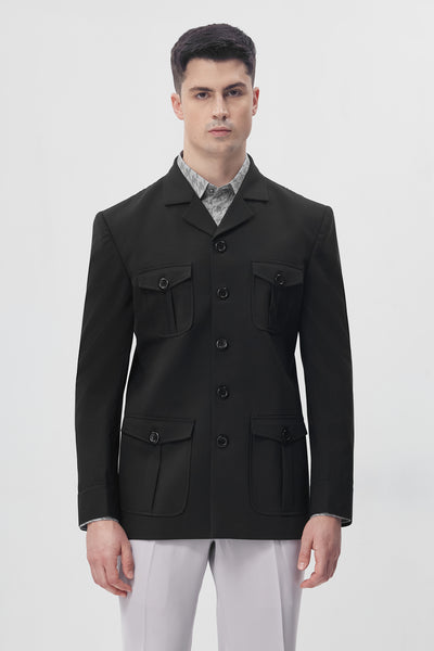 Black Terrain Shacket