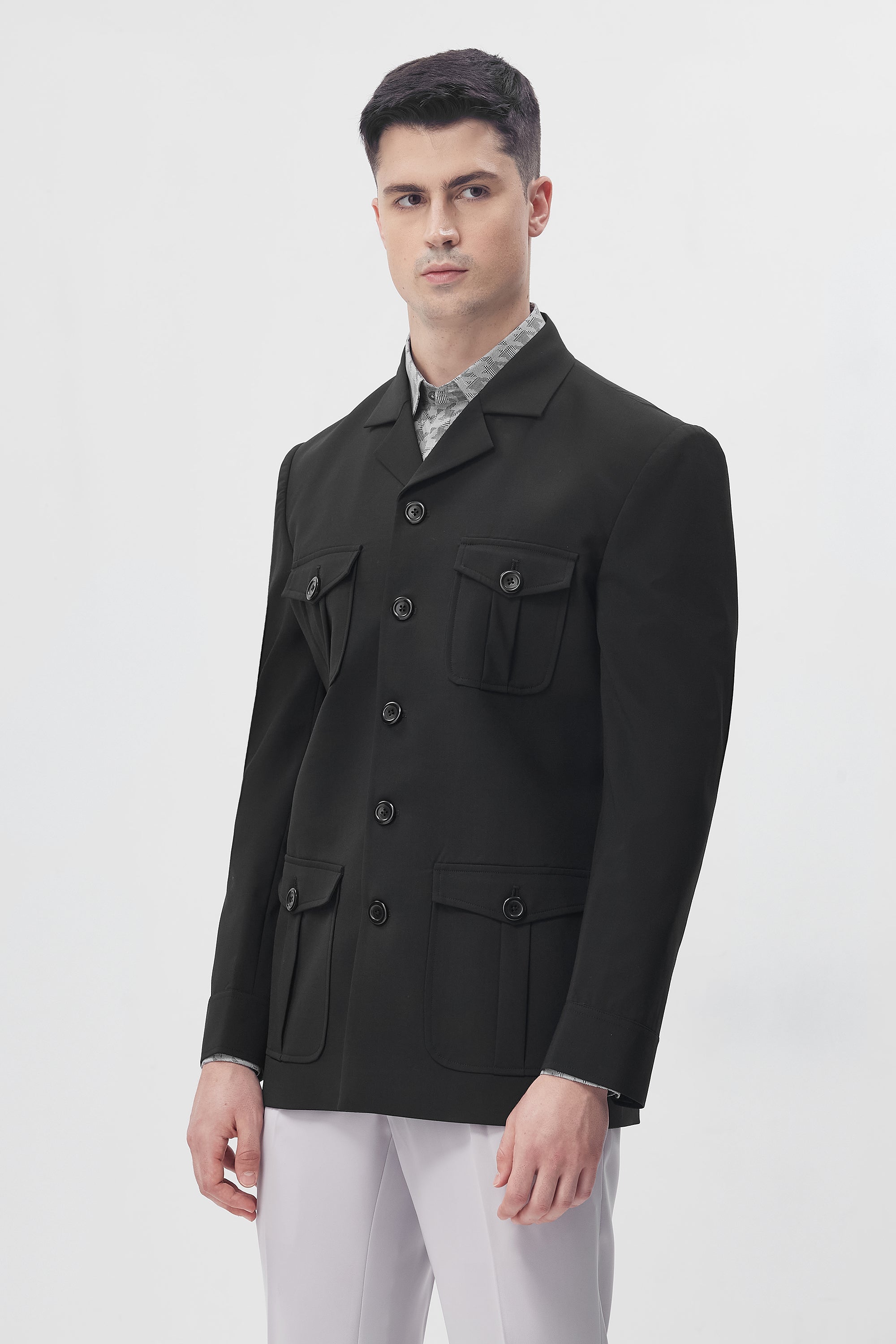 Black Terrain Shacket