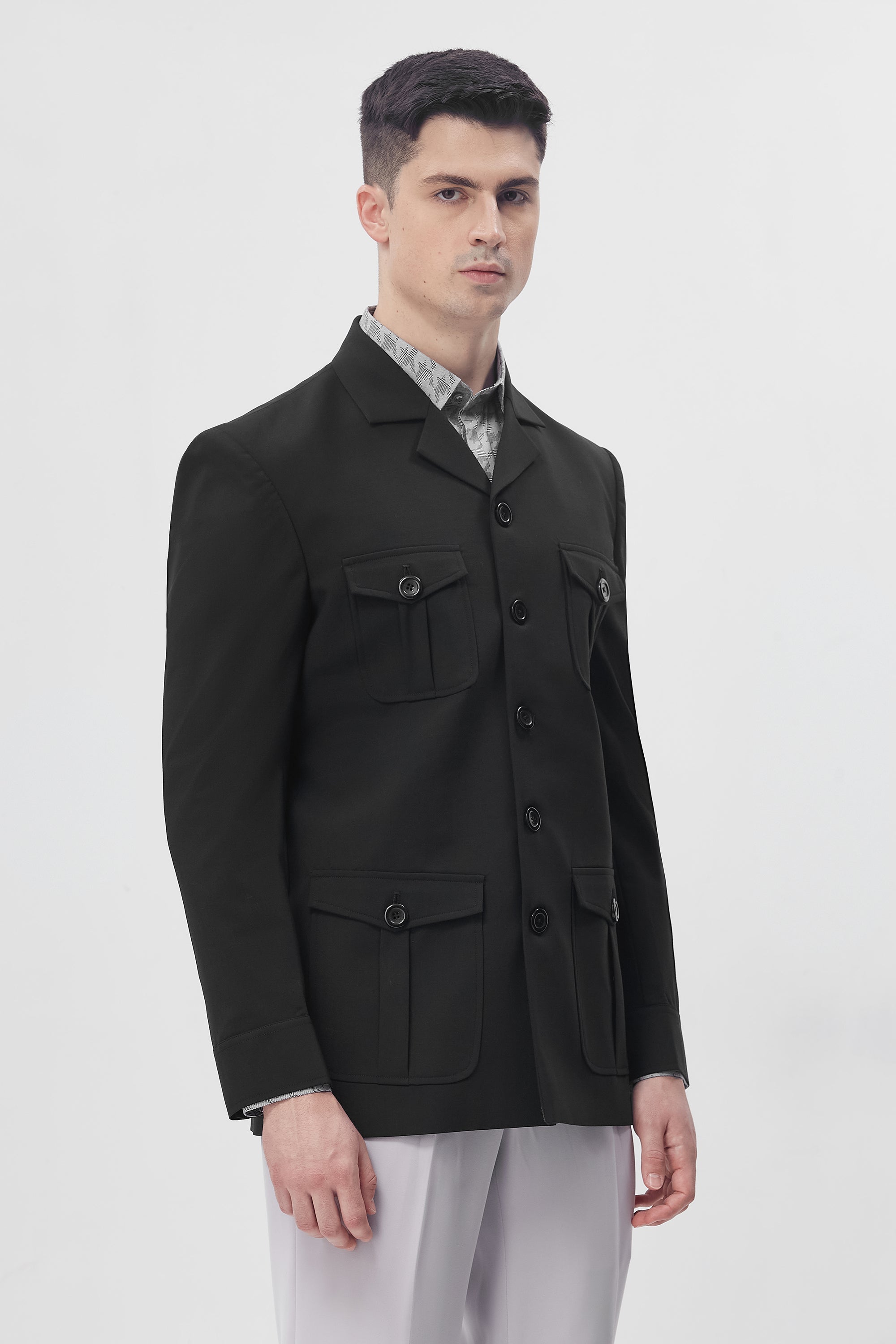 Black Terrain Shacket