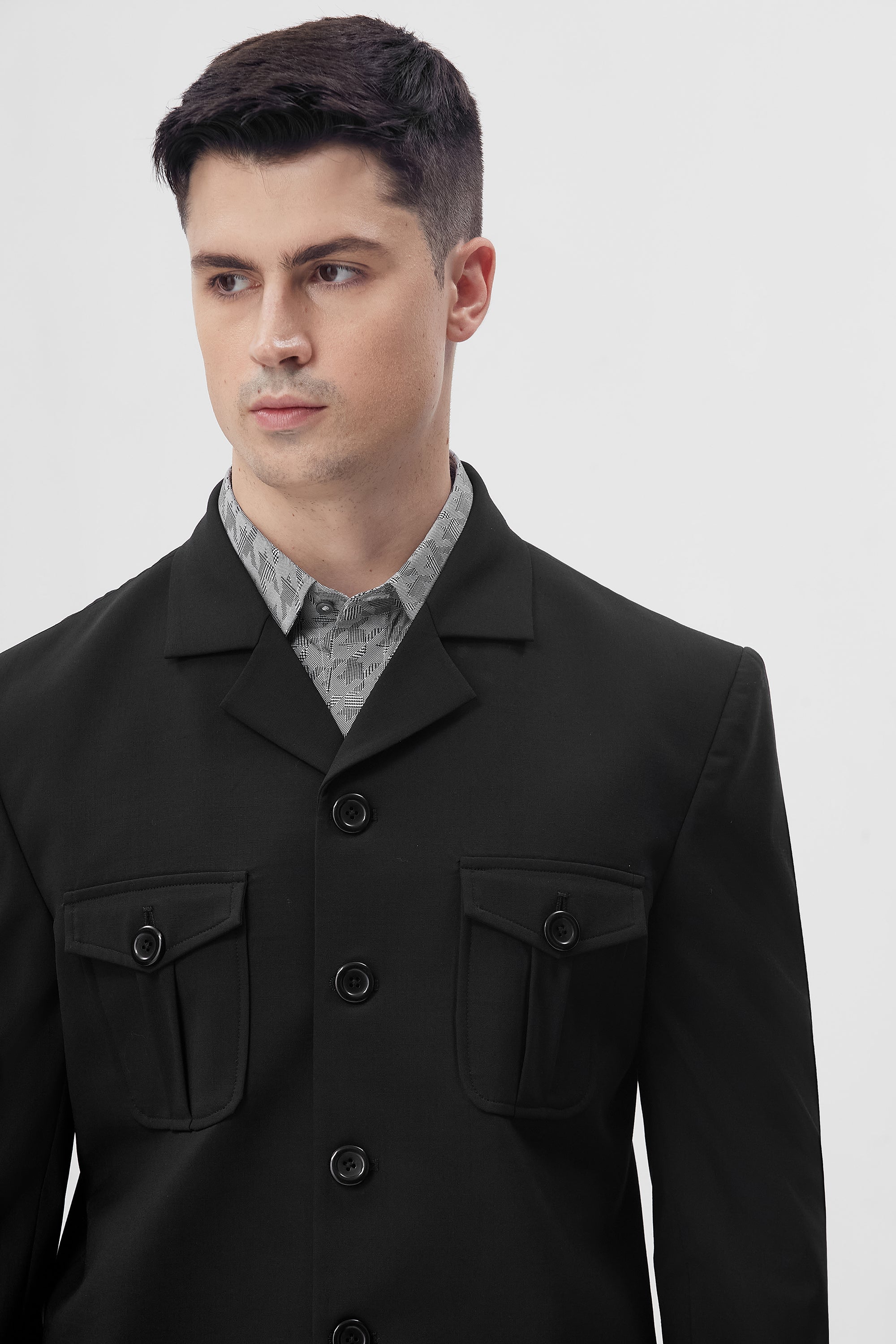 Black Terrain Shacket