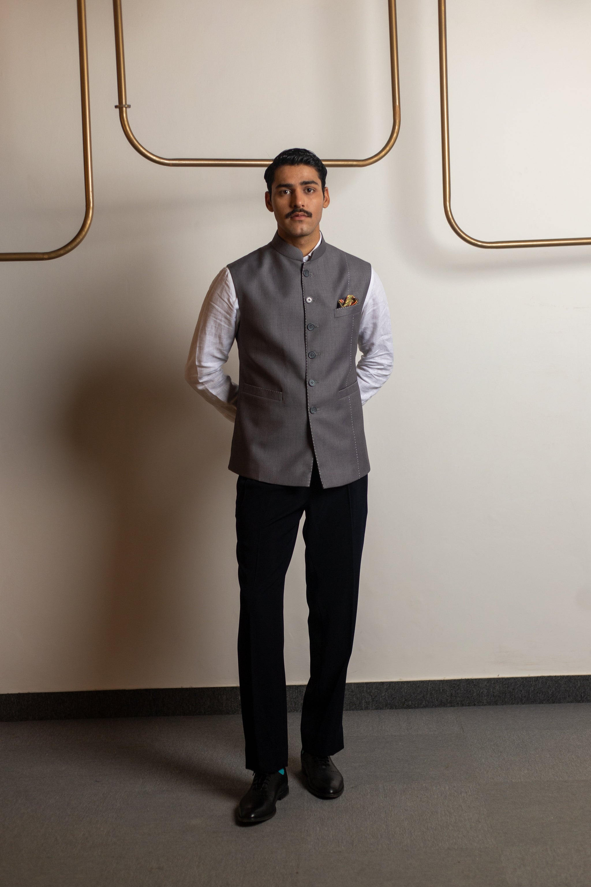 Pant Shirt Nehru Coat Style EDGE GREY NEHRU JACKET – Minizmo