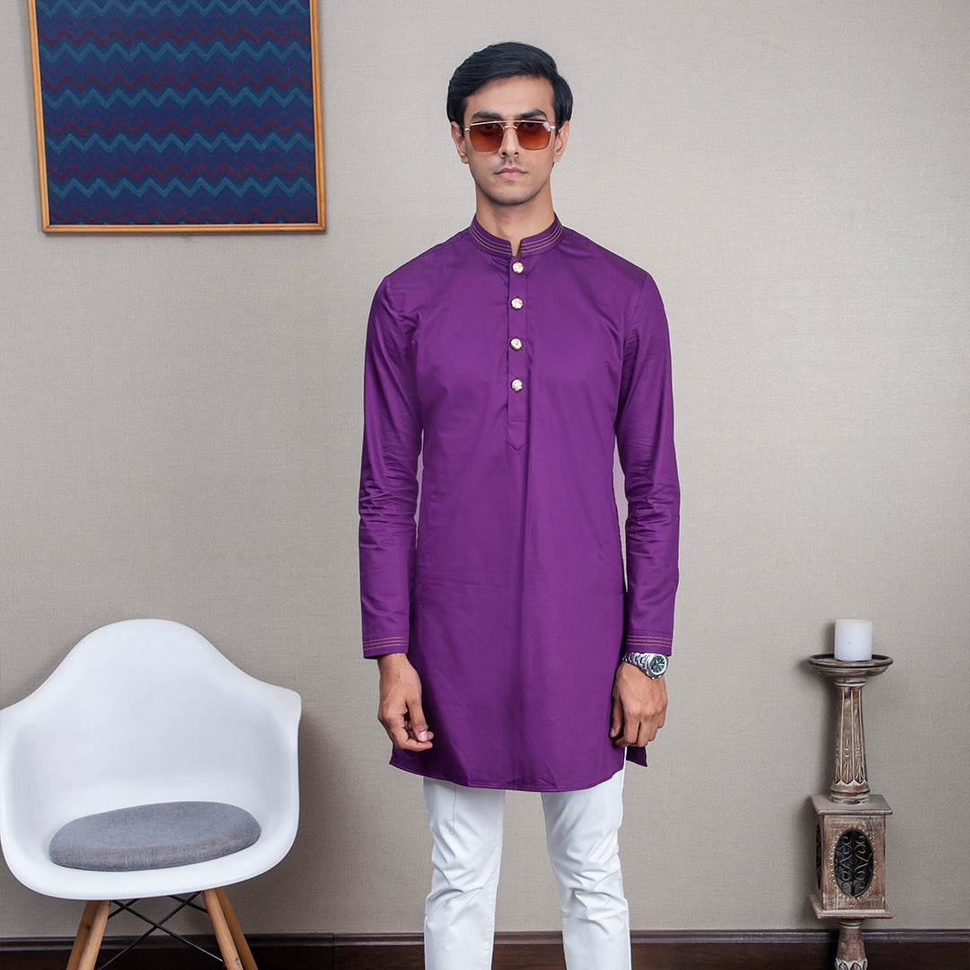 Violaceous Cotton Kurta