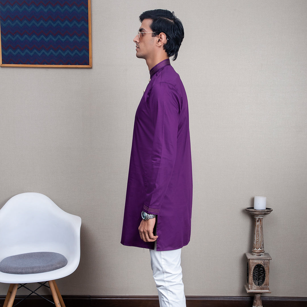 Violaceous Cotton Kurta