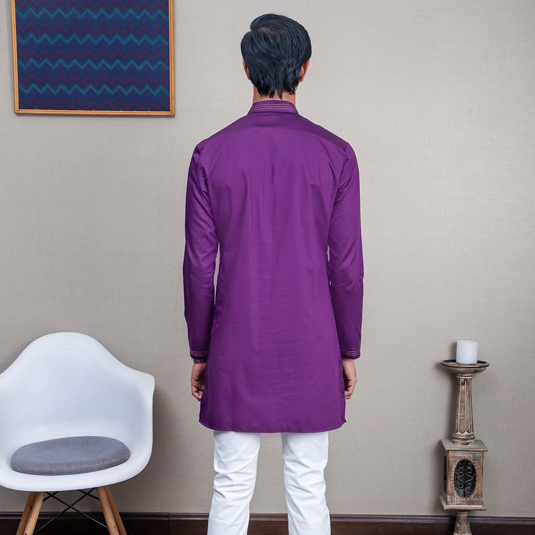 Violaceous Cotton Kurta