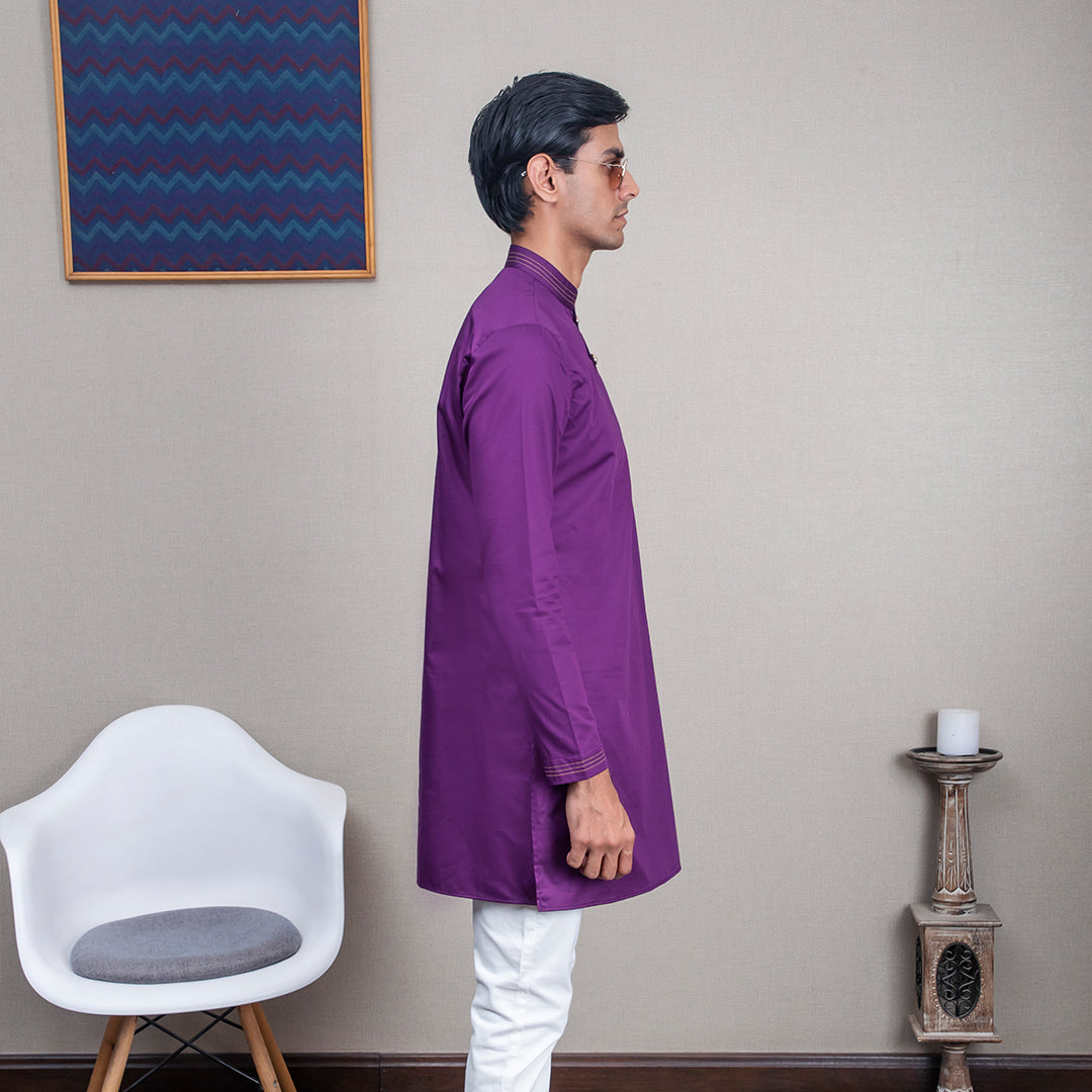 Violaceous Cotton Kurta