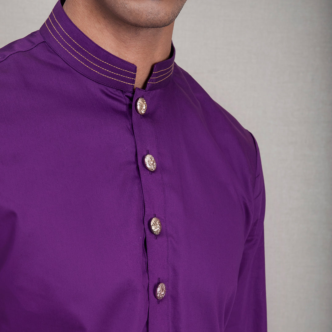 Violaceous Cotton Kurta