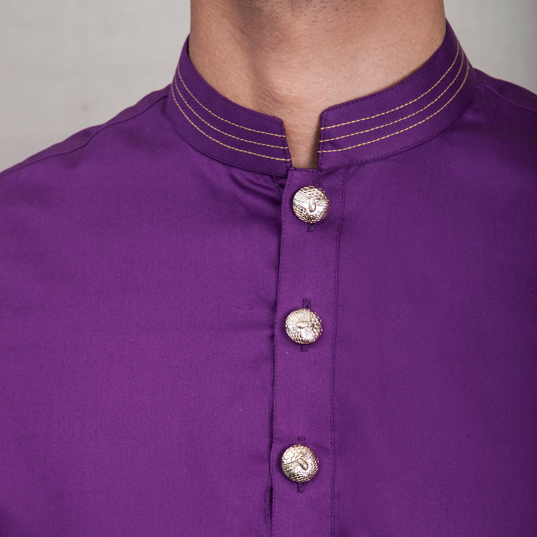 Violaceous Cotton Kurta