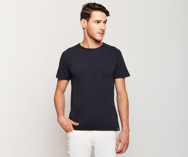 Navy Blue Peach Finish T-shirt