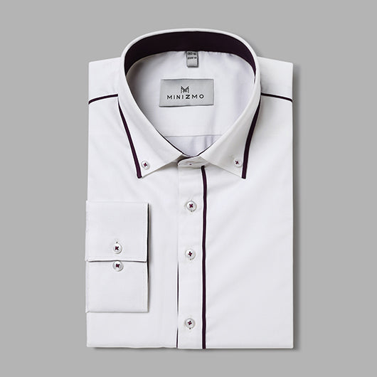 Rapidez White Shirt with Black Detailing