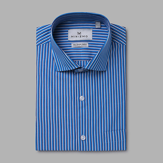 Blue Depth Half Sleeve Cotton Shirt