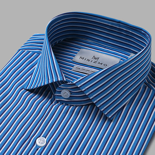 Blue Depth Half Sleeve Cotton Shirt