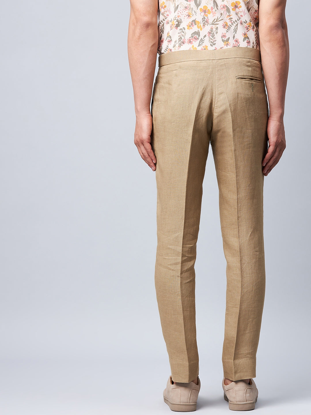 Regular Fit Italian Silk And Linen Trousers  JAEGER  MS