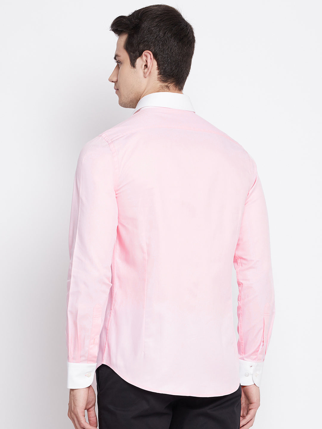 Baby Pink Cotton Twill Banker Shirt
