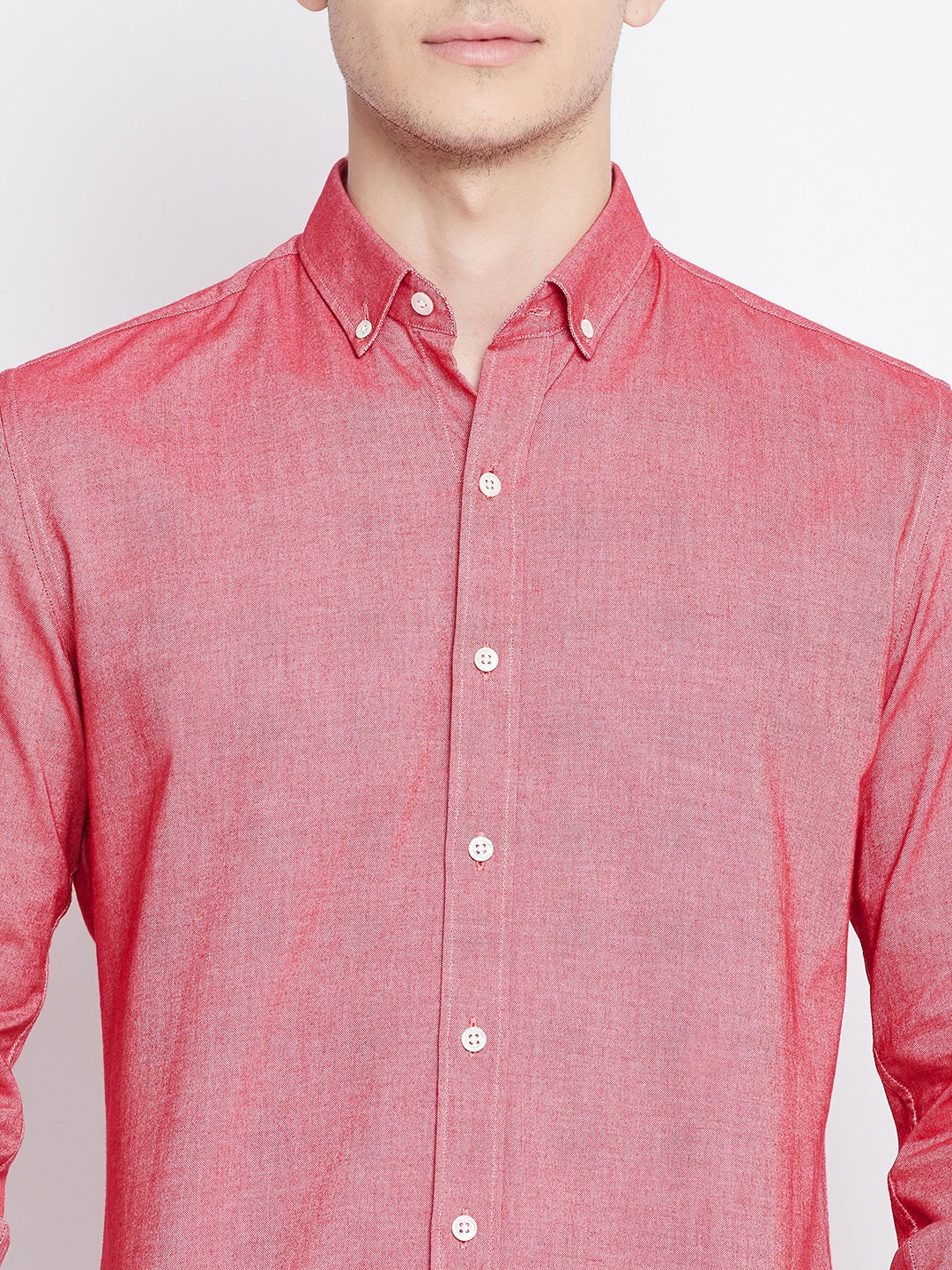 Radical Red Oxford Cotton Shirt