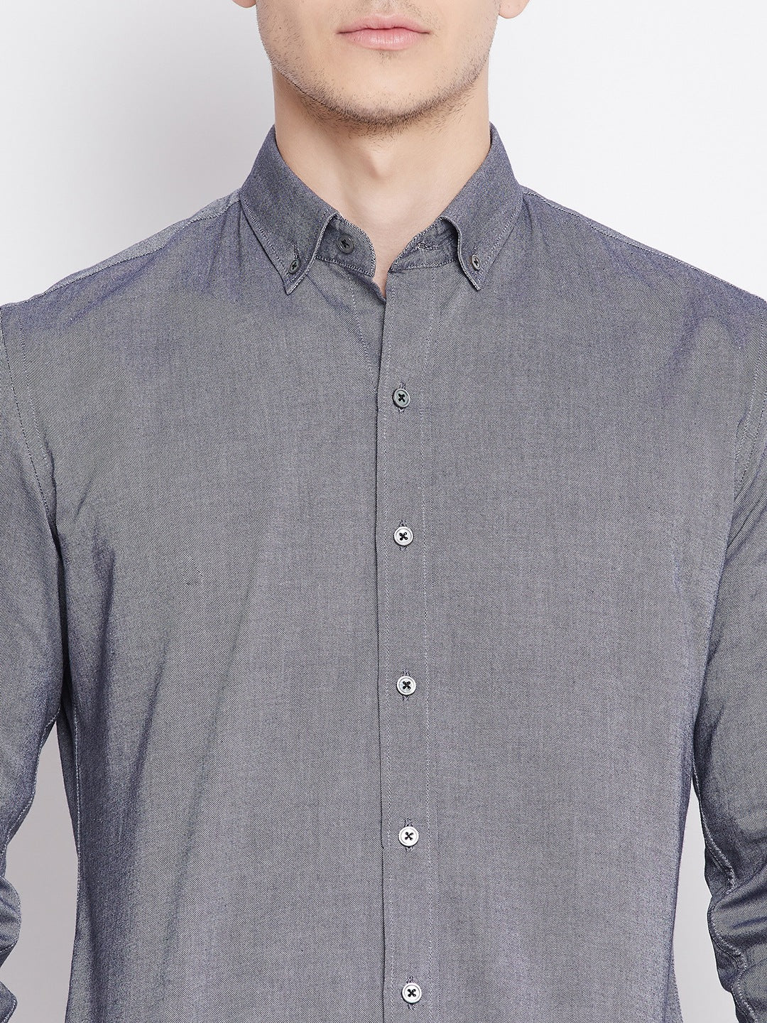 Steel Grey Oxford Cotton Shirt