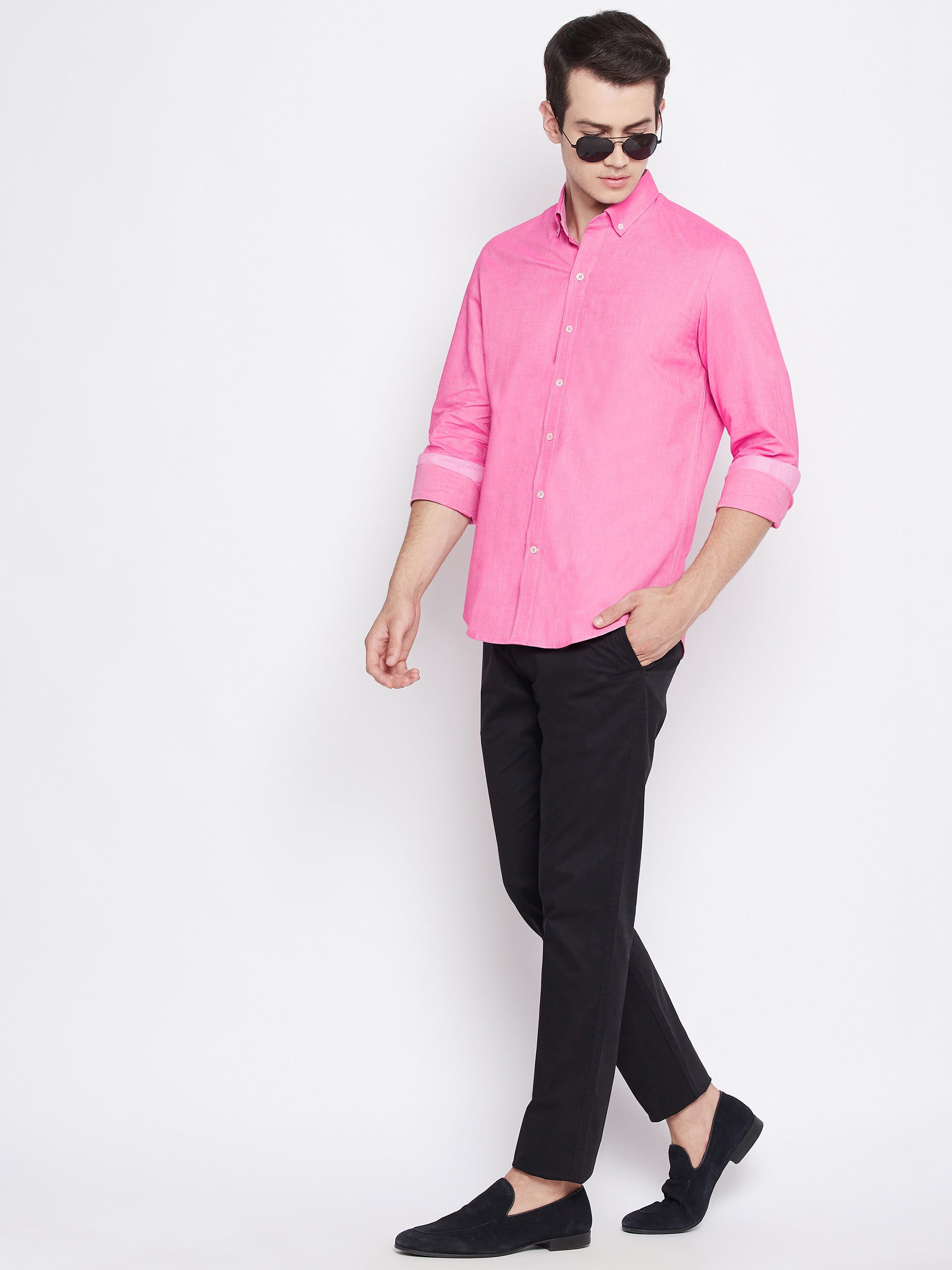 Regis Pink Oxford Cotton Shirt