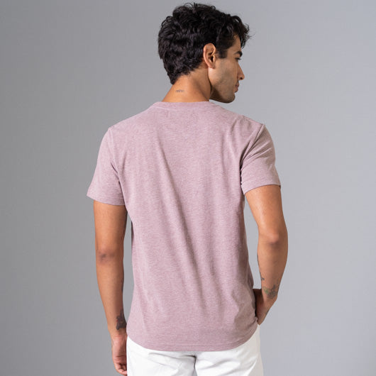 Faded russet light maroon round neck t-shirt