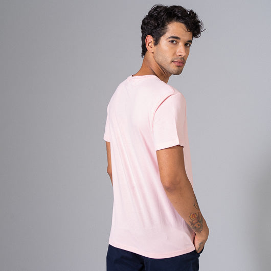 Shrimp Cocktail Pastel Pink Round Neck T-shirt