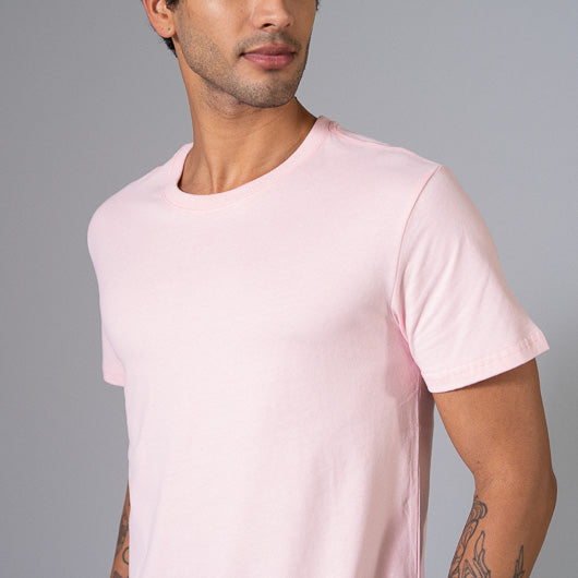 Shrimp Cocktail Pastel Pink Round Neck T-shirt