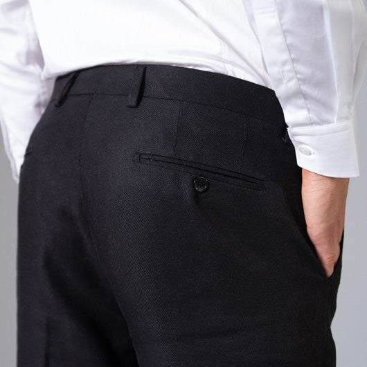 Amadeus Black Linen Pant