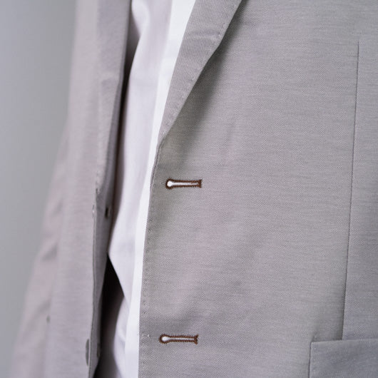 Sea Foam Light Grey Linen Blazer