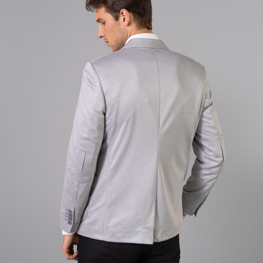 Sea Foam Light Grey Linen Blazer