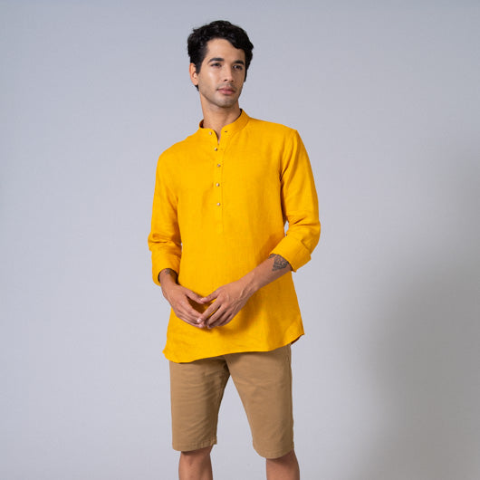 Light Bringer Mustard Short Kurta