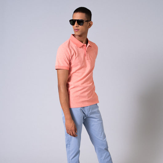 Flamingo Fancy Pink Cotton Polo T-Shirt