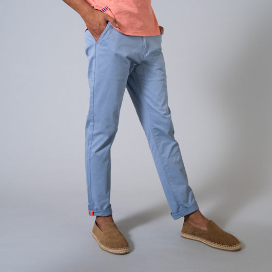 Pacific Swim Light Blue Cotton Lycra Stretch Chinos