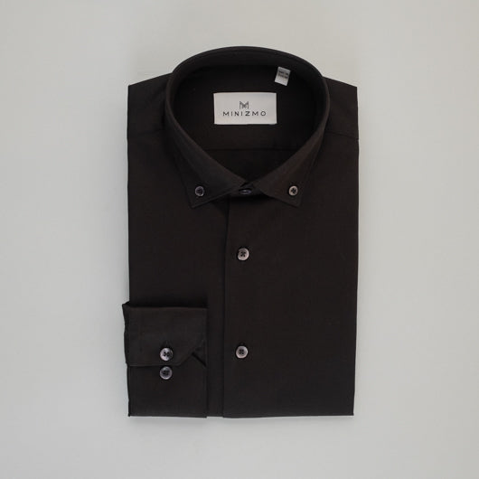 Rich Black Cotton Shirt