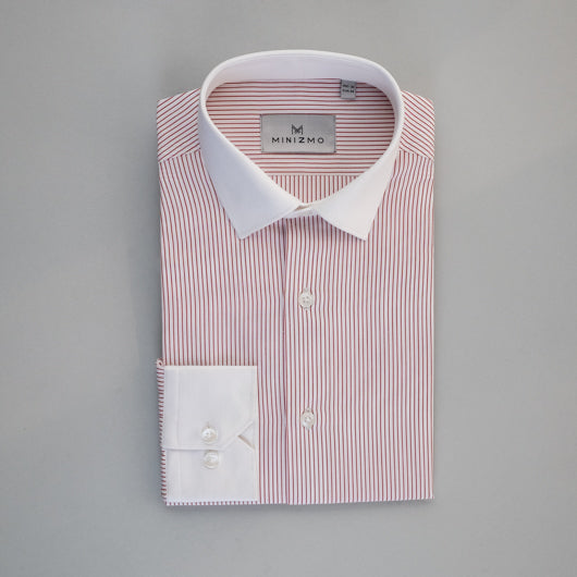 Red Crossing Cotton Shirt