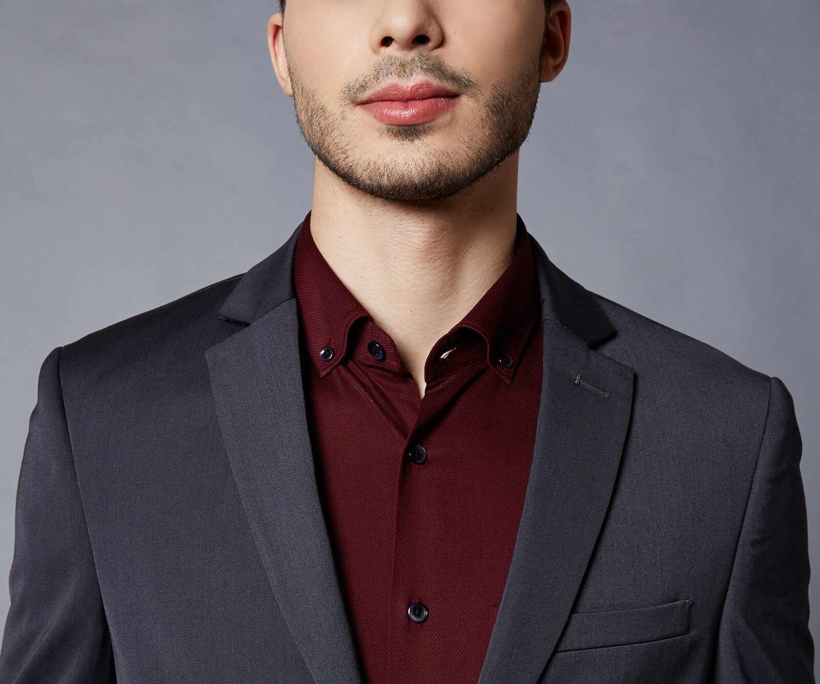 Burgundy Shirt Grey Suit Burgundy Shirt Mens Outfit Hotsell