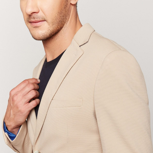 Tan Knit Blazer