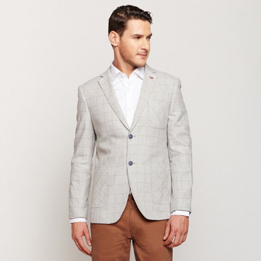 Light grey linen jacket outlet