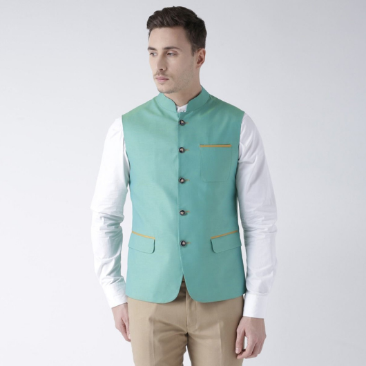 Trendy Green Nehru jacket