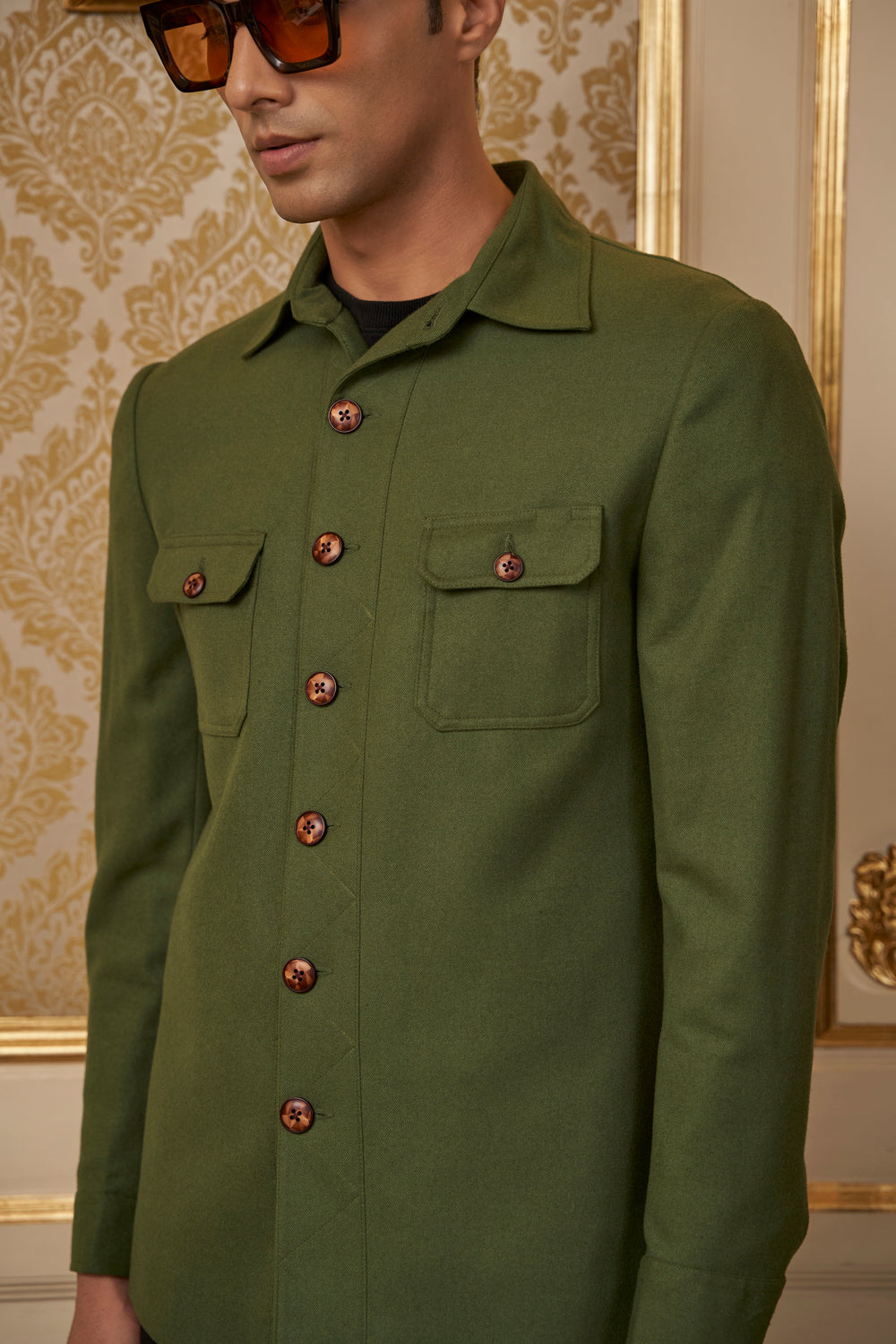 Olive Green Wool Jacket