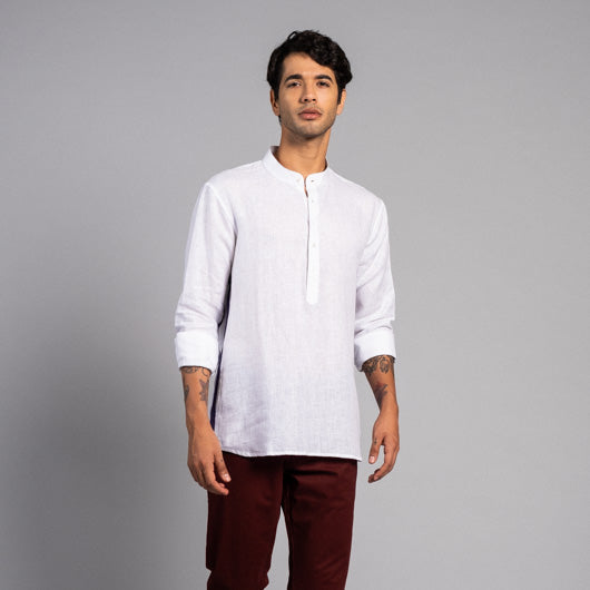 Linen sales short kurta