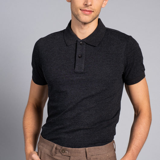 Black Onyx Black Cotton Polo T-Shirt