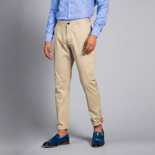 2 Way Stretch Chinos in Slate Grey- Slim Fit