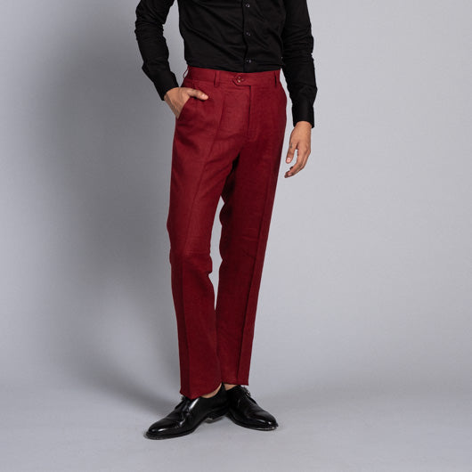 Canterbury Red Linen Pant