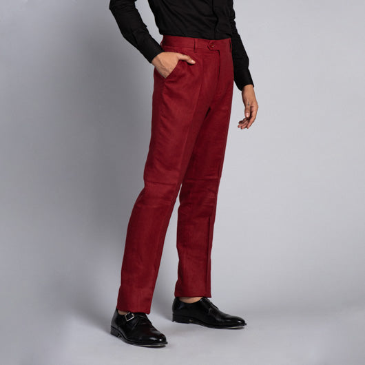 Canterbury Red Linen Pant