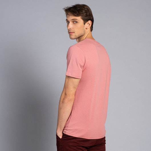 Desert rose pink round neck t-shirt