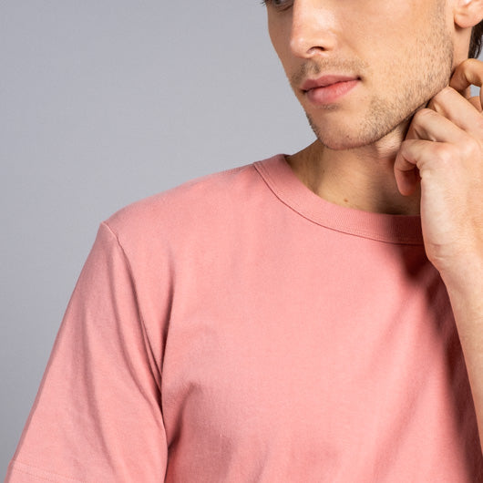 Desert Rose Pink Round Neck T-shirt