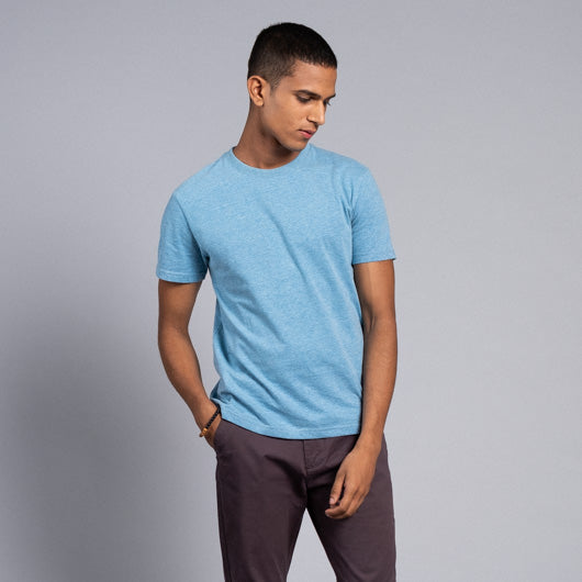 Iceberg Blues Powder Blue Crew Neck T-Shirt