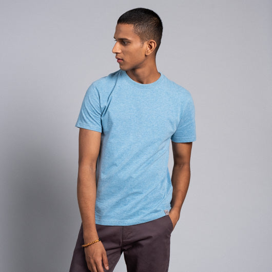 Iceberg Blues Powder Blue Crew Neck T-Shirt