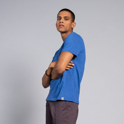 Cobalt Electric Blue Round Neck T-shirt