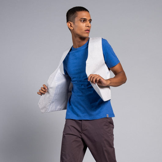 Pebble Beach Light Grey Linen Waistcoat