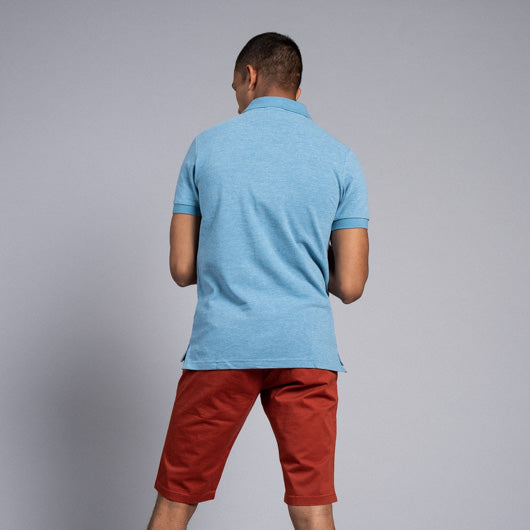 Arctic Explorer Light Blue Cotton Polo T-Shirt